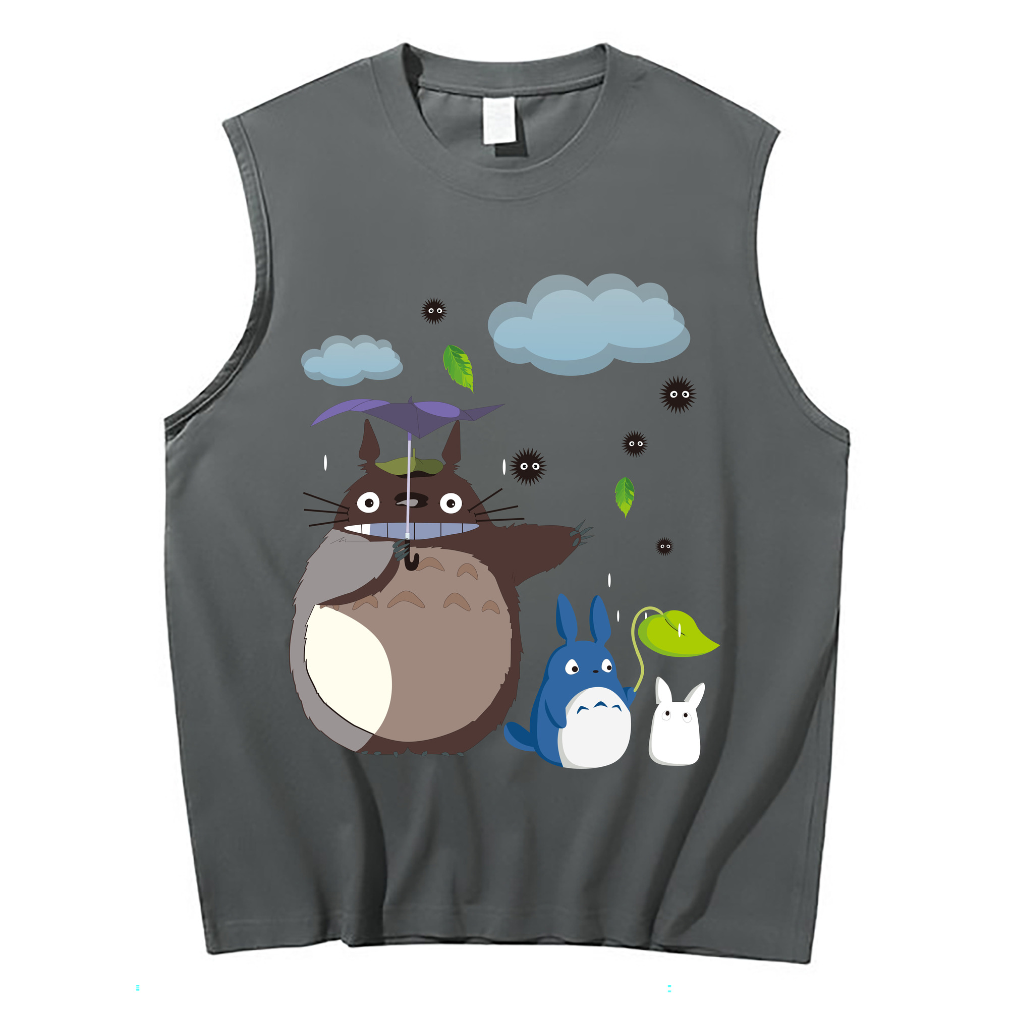 （画像用） となりのトトロ 草壁メイ 草壁サツキ My Neighbor Totoro Satsuki Kusakabe Mei Kusakabe コットン100％タンクトップ（フロントプリント）